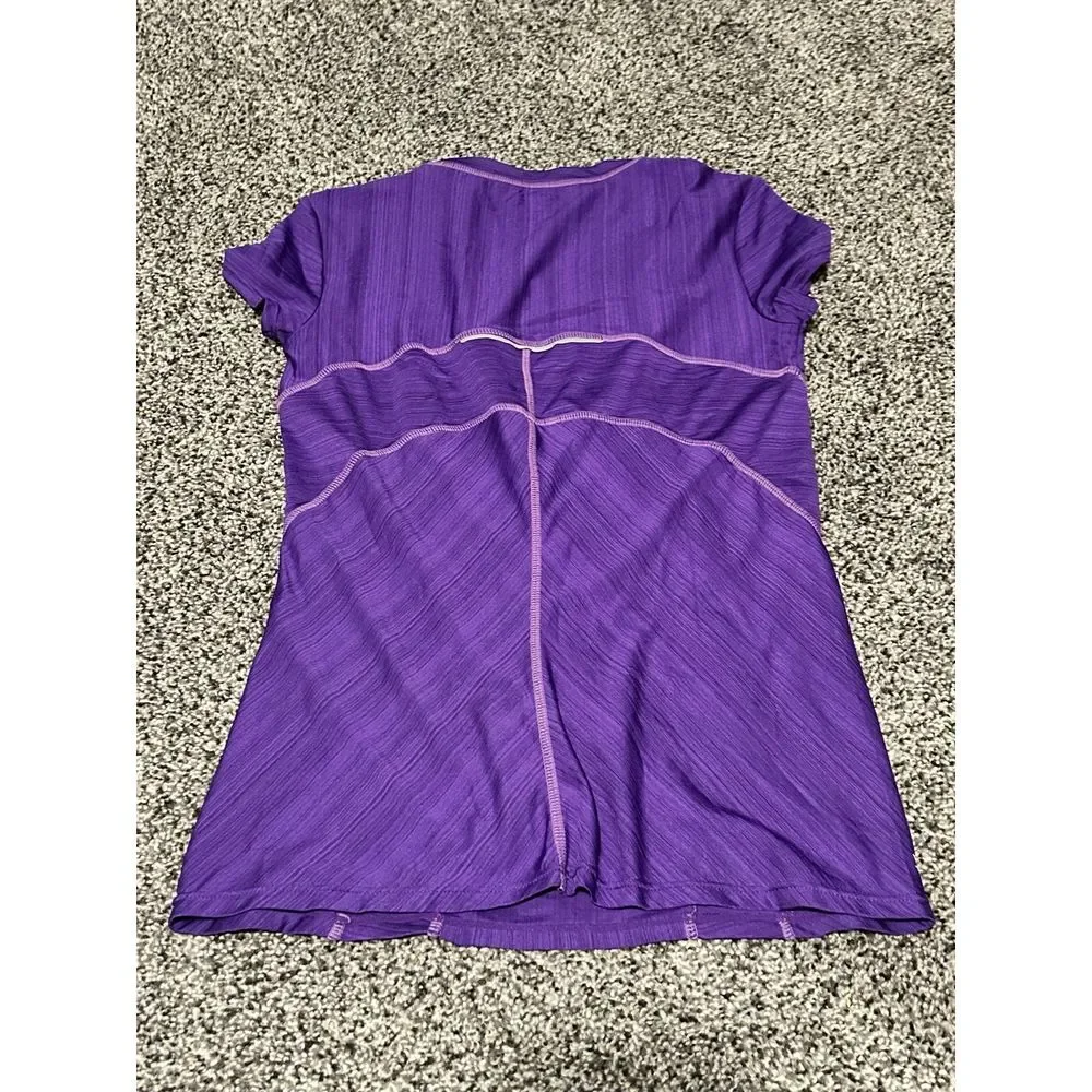 Athleta XXS shirt top‎ t purple exercise workout D22